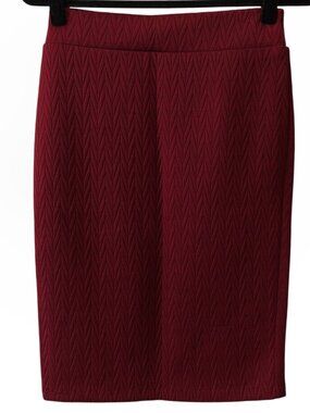 ABN Red Quilted Back Zipper Pencil Skirt Size Small